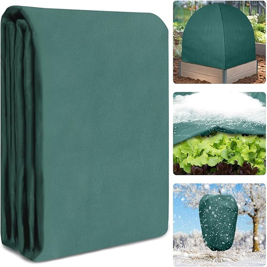 UQM 10 X 33 Ft Plant Covers Freeze Protection, 1.9oz/Yd² Thickened Frost Cloths Blankets for Outdoor Plants, Frost Protection Plant Cover for Winter Vegetables Plants Raised Bed