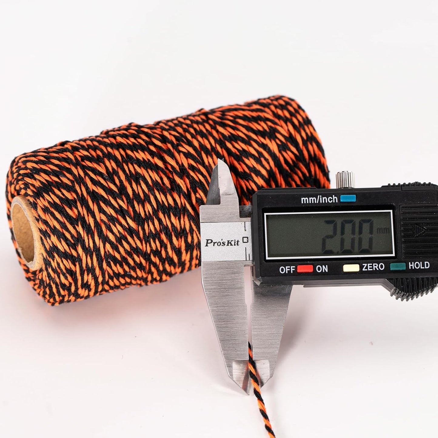 KINGLAKE Halloween Twine - Orange & Black Cotton String, 2mm, 328 Feet, DIY Crafts, Gift Wrapping, Party Decoration, Gift Tags