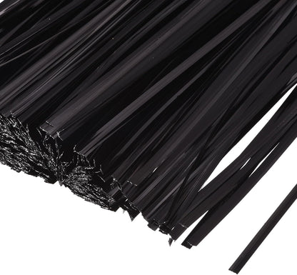 MECCANIXITY Foil Twist Ties 3" 8cm Metallic Plastic Closure Tie for Tying Bread, Candy, Cookies, Gift Bags Arts Crafts Ties Black Pack of 750
