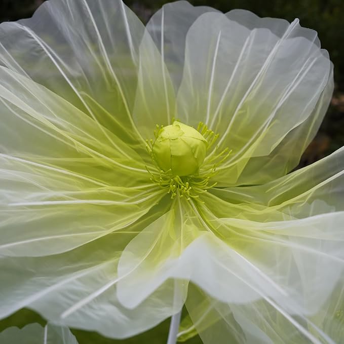 Giant Flowers for Decoration,3-Head Large Artificial Silk Flower with Standing Stems and Base for Party Banquet Wedding Reception Background Decor Home Decor (Cyan Gradient)