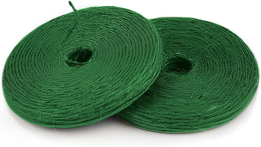PerkHomy 800 Feet (2Pcs * 400Feet) Garden Twine Strong Natural Jute Long Green Twine for Gardening Tomato Climbing Plant Tie Floristry Crafts Gift Wrapping Packing Decor