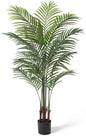 Artificial Areca Palm Plant 5Ft Fake Tropical Palm Tree, Perfect Faux Dypsis Lutescens Plants in Pot for Indoor Outdoor House Home Office Garden Modern Decoration Housewarming Gift,1Pcs