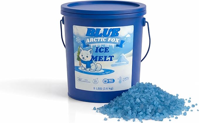 Blue Artic Fox CMA Ice Melt 8 lb Pet Safe De-Icer Works in Extreme Winter Conditions Safe for Driveways, Sidewalks & Steps