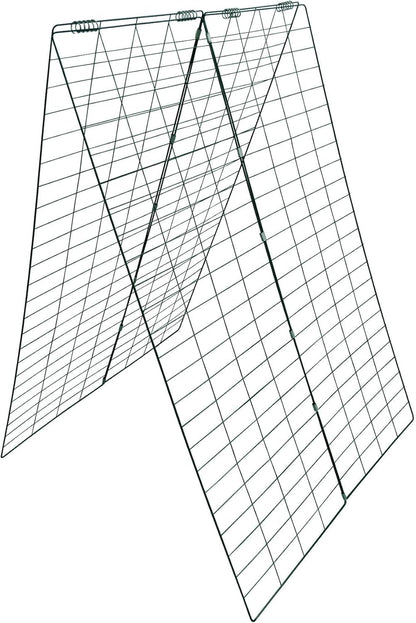 Garden Cucumber Trellis A-Frame Folding Plant Trellis 48 Inch by 34 Inch for Climbing Vegetables Flowers Black 1 Pack with Clips,Cable Ties and Ground Stakes