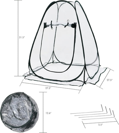 Gardzen 2-Pack 27"x27"x31" Pop up Grow Greenhouse Small Greenhouse, Portable Plant Flowers Mini Green House Cover for Outdoor & Indoor Use