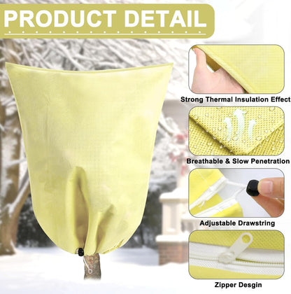 DQS 2 Pack Plant Covers Freeze Protection, 31.4" x47.2" Winter Frost Protection Blankets Frost Cloth,Suitable for Outdoor Winter Frost, Cold Weather, shrubs, Trees, Jackets, and coverings