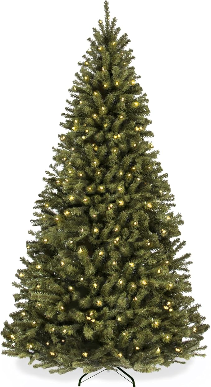 Best Choice Products Artificial Christmas Tree, 4.5ft Premium Pre-Lit Realistic Spruce Holiday Décor w/Dense Branches, Metal Base - Green Spruce