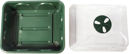 EarlyGrow 70727 Small Domed Propagator, 8.5" x 7" x 5", Black/Dark Green