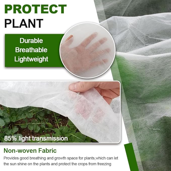 Plant Covers Freeze Protection 10 x 30 FT 1.2oz/yd² Frost Cloth Blankets for Outdoor Plants in Winter, Floating Row Cover for Vegetable Garden