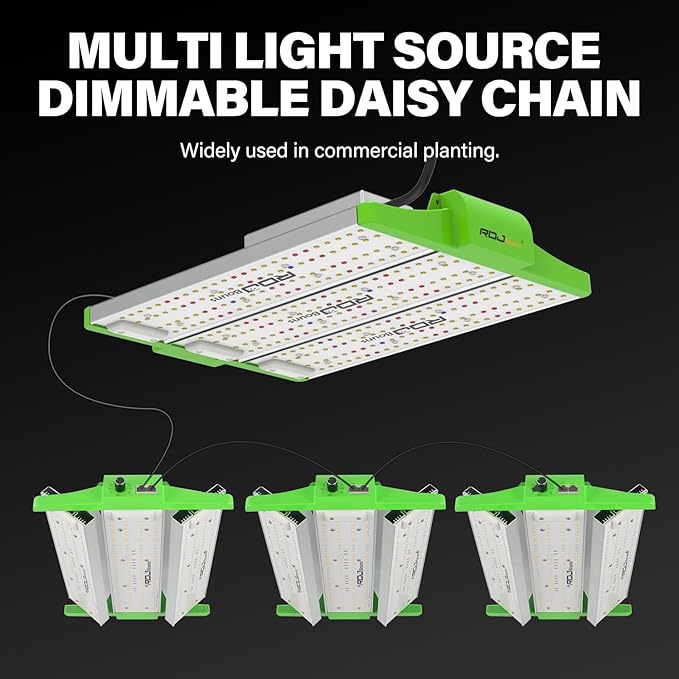 RDJ Bouns 120W Grow Lights Full Spectrum with UV and IR, Adjustable Panel Angle, 0-100 Dimming, Daisy Chain, Grow Tent Lights Seeds and Vegetables Flowers for Indoor Plants for 2x2 or 3x3 Tents