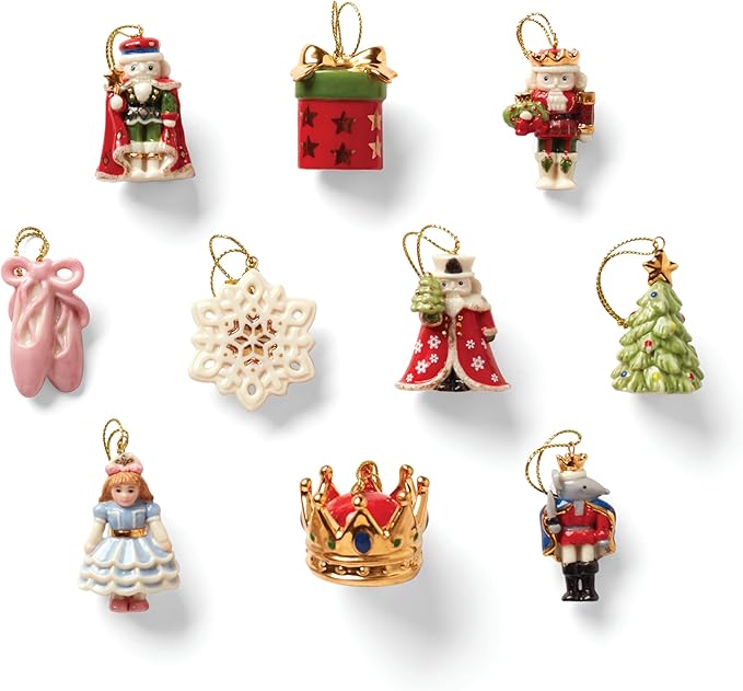 Lenox 893635 The Nutcracker 10-Piece Ornament Set, Multicolor, Christmas