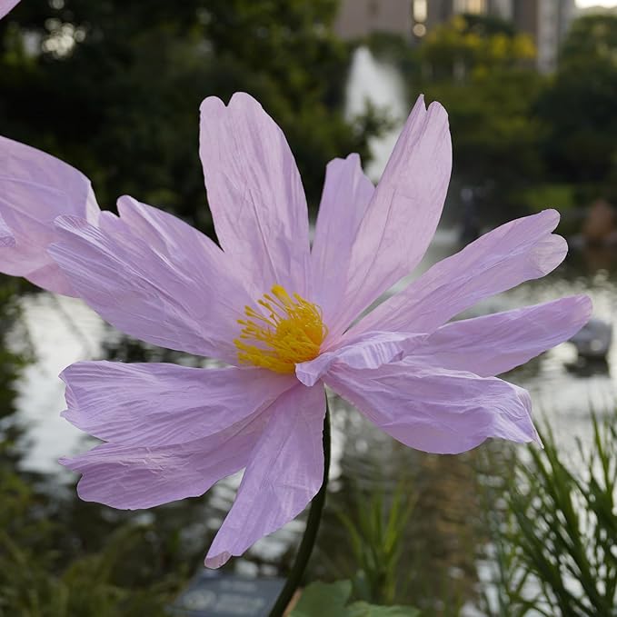 Artificial Giant Flowers for Decoration,Large Paper Daisies Flowers with Stems and Stands Base,Big Flower Decor for Wedding Birthday Party Garden, Party Banquet Background Decor (Pink)