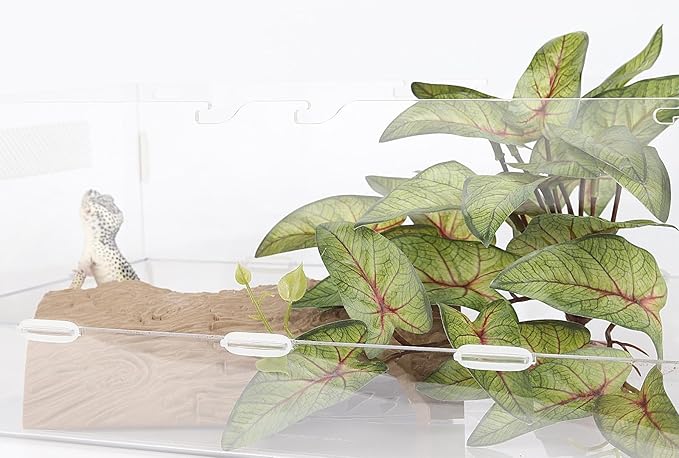 Reptile Fake Plants for Terrarium Decor, Snake Tank Accessories for Leopard Gecko Ball Python Bearded Dragon Crested Gecko Tortoise Frog Lizard Spider - Fake Arrowhead Plants