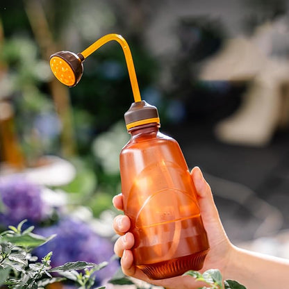 2 Pack Watering Can for Seedlings, Small Watering Can for House Plant Garden Flower 15oz/0.45L (Brown)