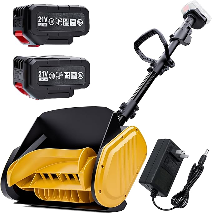 Cordless Snow Shovel, 21V 15-Inch Electric Snow Blower Shovel 4.0Ah Battery & Charger Included, 25FT Throw Distance, Lightweight Snow Thrower for Driveway, Steps, Patio, Sidewalk