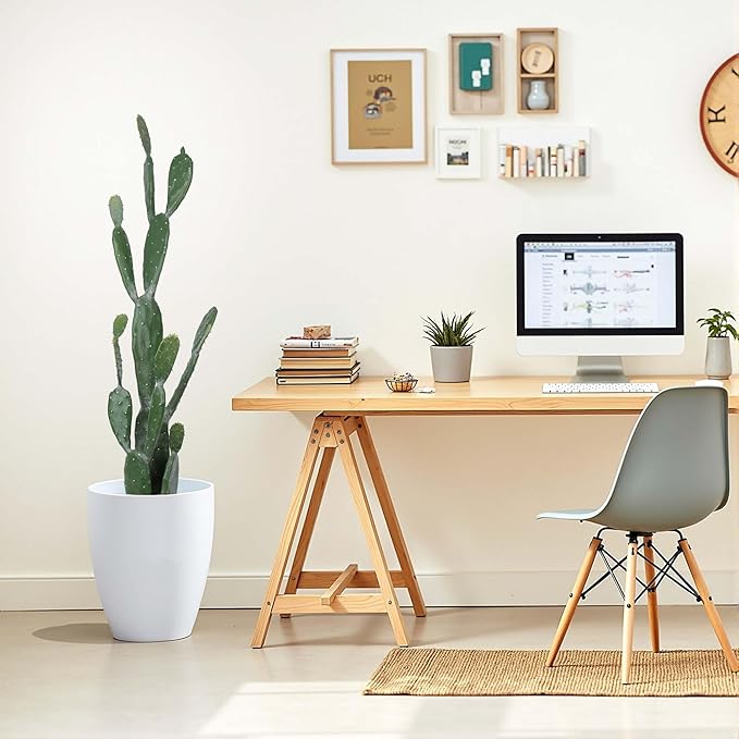 42Inch Artificial Cactus Faux Cacti Fake Cactus Saguaro Potted Plants for Indoor Outdoor Home Offices Store Decoration