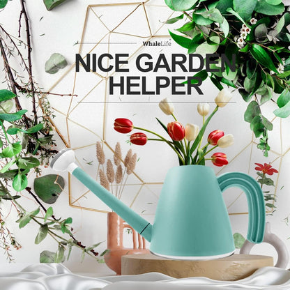 WhaleLife Indoor Watering Can for House Bonsai Plants (2.0L, Blue)