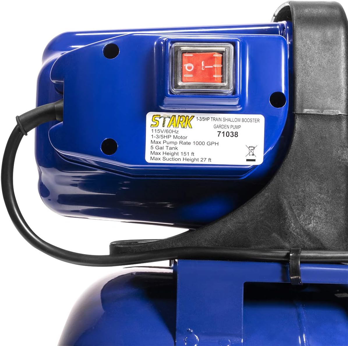 XtremepowerUS 1.6HP Shallow Well Pump Tank Garden Water Pump Booster System Pressurized Farm Irrigation 1000GPH, 1200W