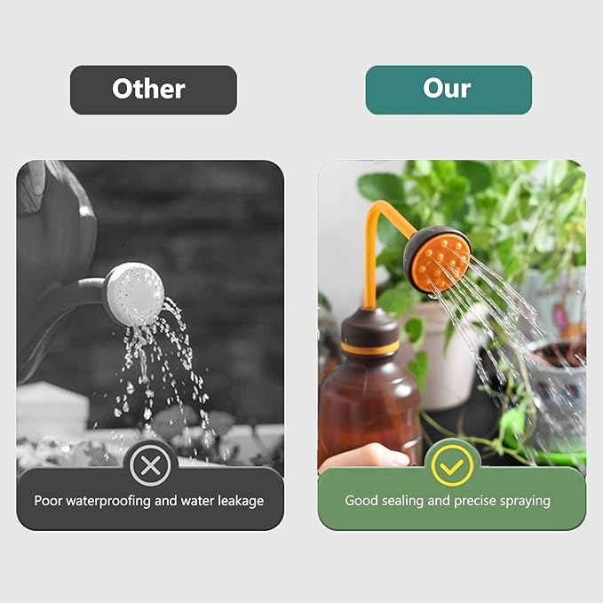 4 Pack Watering Can for Seedlings, Small Watering Can for House Plant Garden Flower 15oz/0.45L (Brown)