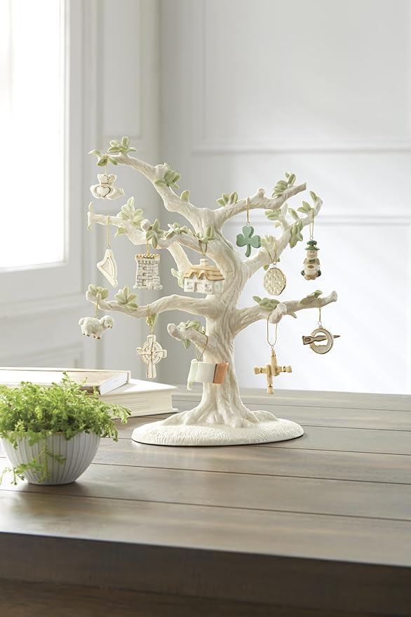 Lenox 824957 Luck of The Irish 12-Piece Ornament & Tree Set, St. Patricks Day