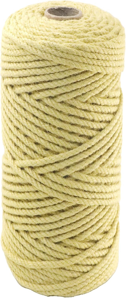 4mm x 100 Feet Yellow Jute Rope, Twine for Gardening Tomato Climbing Plant Tie Floristry Crafts Gift Wrapping Packing Decor