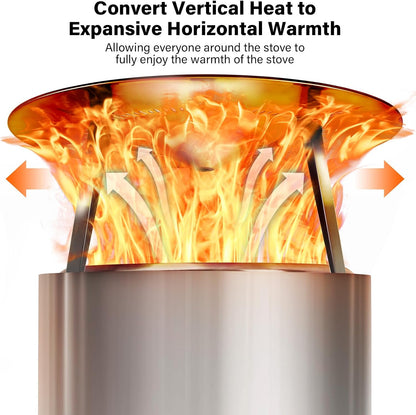 HGD Firepit Heat Deflector for 19.5" Solo Stove Bonfire - Portable 304 Stainless Steel Heat Diffuser Captures & Redirects Warmth, Detachable Firepit Camping Accessory