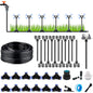 New drip Irrigation kit, Automatic Garden Watering System, Quick Connector and 360-degree Bending Dropper atomizing Copper Nozzle, Garden Plant Lawn Courtyard Watering System. (Cross Atomization)