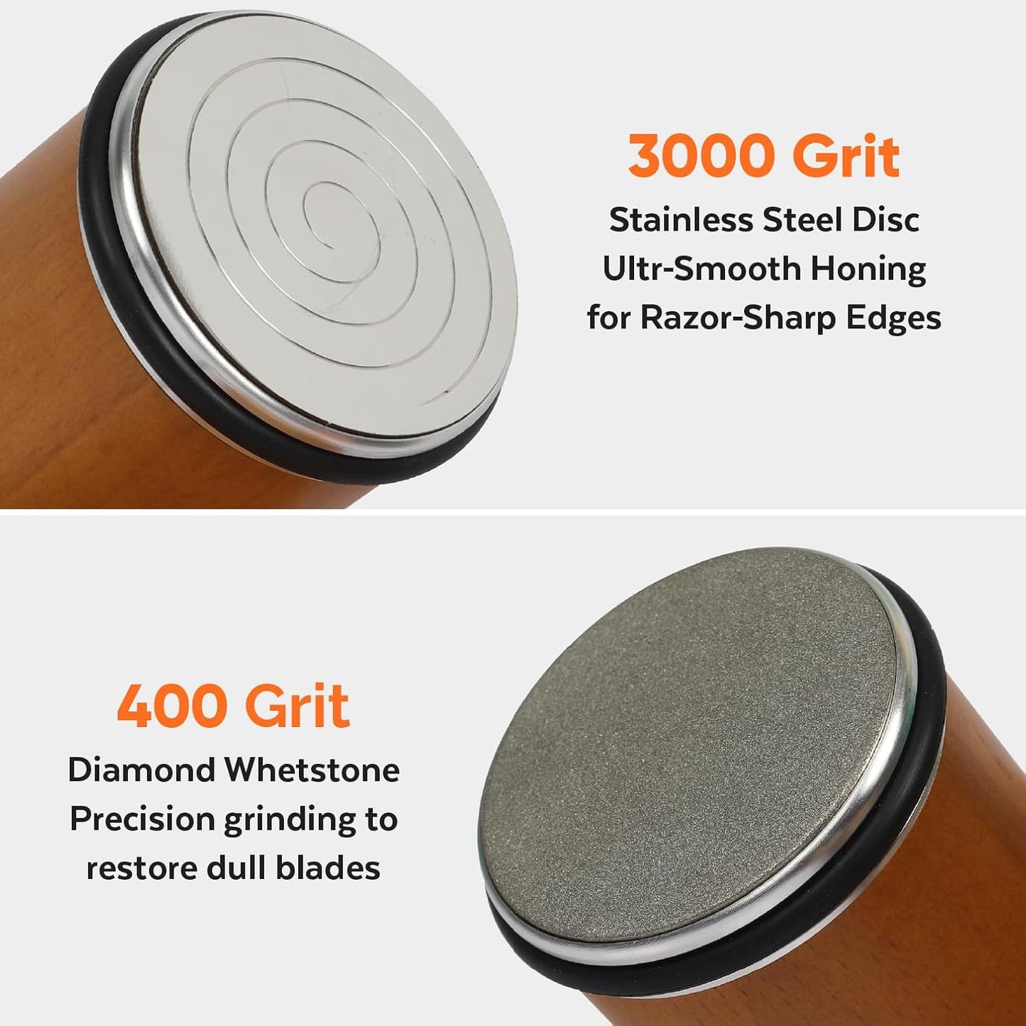 Rolling Knife Sharpener Kit - Easy to Use Magnetic Knife Sharpeners for Professional Chefs and Home Cooks - Premium Elegant Beech Wood - Knife Sharpening Kit for Effective Blade Sharpening