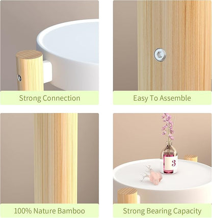 Wisuce Bamboo Plant Stands Indoor, 4 Tiered Tall Corner Plant Stand Holder Multiple Shelf Flower Tables for Garden Indoor Home (4 Tier -2)