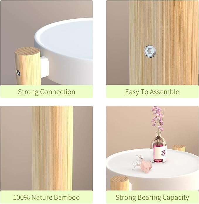 Wisuce Bamboo Plant Stands Indoor, 4 Tier Tall Corner Plant Stand Holder Plant Display Rack for Living Room Bedroom (4 Tier Stand)