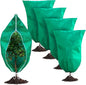 Phopich 4 Pack Plant Covers Freeze Protection, 32''W x 48''H 2.5oz/yd² Winter Tree Frost Blankets Frost Cloths Protectors Bag Cover with Zipper Drawstring for Outdoor Plants Shrub Fruit Trees Potted