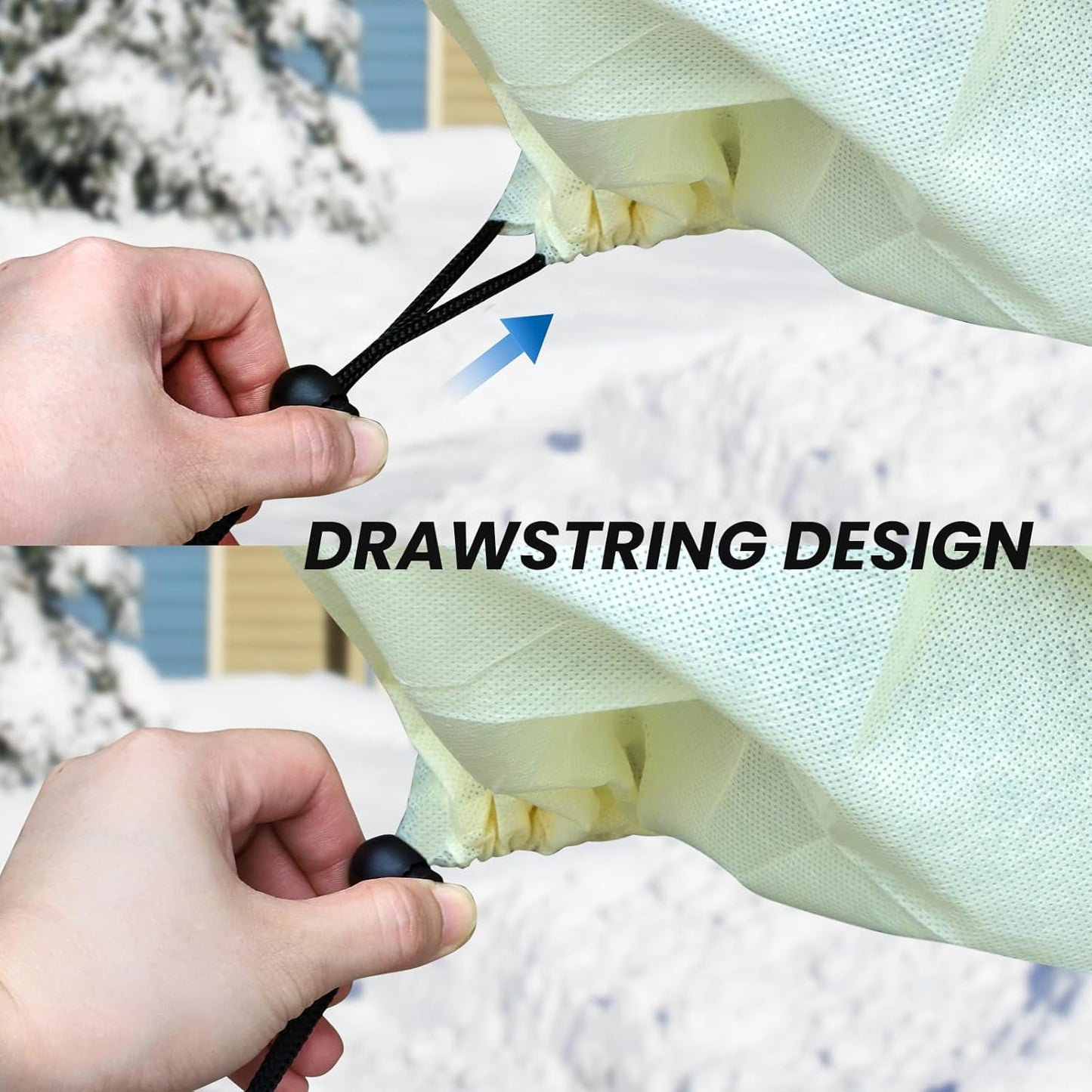 MIXC 2 Packs Plant Covers Freeze Protection, 59" x 19.7" x 21.7" Winter Plant Cover Cold Weather Tree Frost Cloth Warm Blankets Shrub Covers for Outdoor Plant