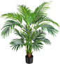 Worth Garden 4ft Artificial Areca Palm Plant, Fake Cane Palm Silk Tree Indoor Outdoor, Dypsis Lutescens, 47in Realistic Faux Silk Plants for Office Decoration