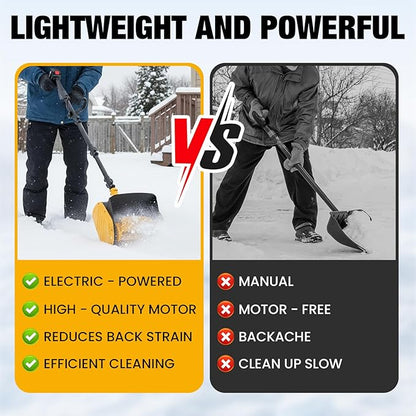 Cordless Snow Shovel, 21V 15-Inch Electric Snow Blower Shovel 4.0Ah Battery & Charger Included, 25FT Throw Distance, Lightweight Snow Thrower for Driveway, Steps, Patio, Sidewalk