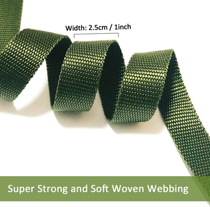 80 Feet Tree Tie Strap 1 Inch Tree Support Ties 1,980Lbs Strength Green Staking and Guying Material Plant Tie Garden Tie Green Tree Tie Rope for Outdoor Use, Straightening Supplies
