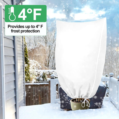 Plant Covers for Winter Tree Covers Freeze Protection, 2 Pack 47.2" X 70.8" Frost Covers for Outdoor Plants with Zipper Drawstring, Frost Cold Weather Plant Freeze Protection Cover Bags
