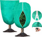 Plant Covers Freeze Protection, 2 Packs 47"W x 70"H Large Frost Cloth Blankets 2.47oz/yd² with Zipper Drawstring, Reusable Frost Tree Covers Shrub Jackets for Winter Outdoor Plants Potted Fruit Tree