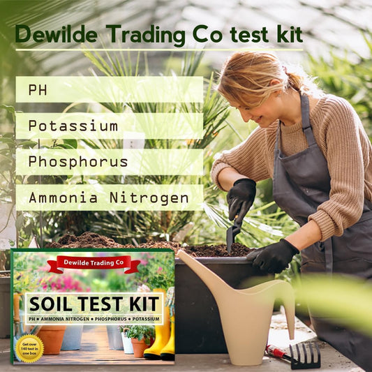 Soil Test Kit -140 Test- 2025 Updated- Testing PH Ammonia Nitrogen Phosphorus and Potassium - Tester for Your Vegetable Garden Lawn and Soil