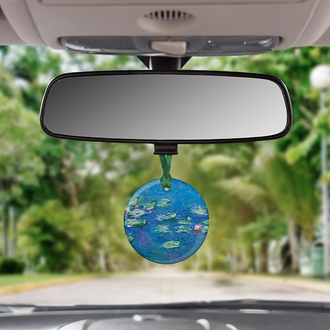 Christmas Tree Ornament, Porcelain Monet Water Lilies fine Art Keepsake Ornament by RainCaper