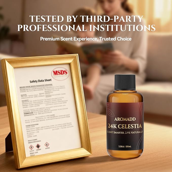 AROMADD 24K Celestia Diffuser Oil Inspired by Luxury Hotel Scent 3.38 Fl Oz (100ml), Aroma Diffuser & Hotel Fragrance Diffuser Oil, Essential Oil Diffuser for Aromatherapy, Long-Lasting