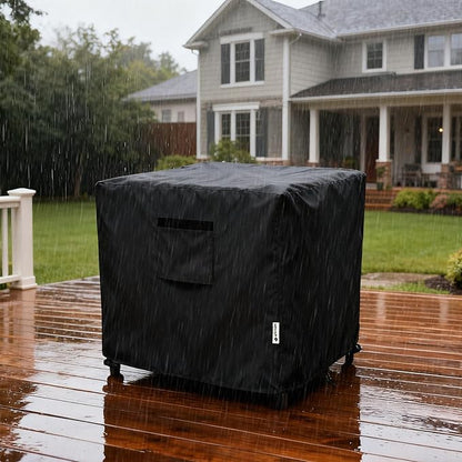 Patio Ottoman Cover,25W x 25D x 18H inch,Waterproof Square Patio Small Side Table Cover,Suitable for 3-Piece Outdoor Wicker Patio Bistro Set Side Table