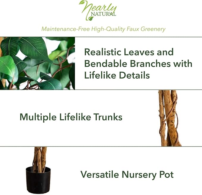 Nearly Natural 10ft. Artificial Ficus Tree