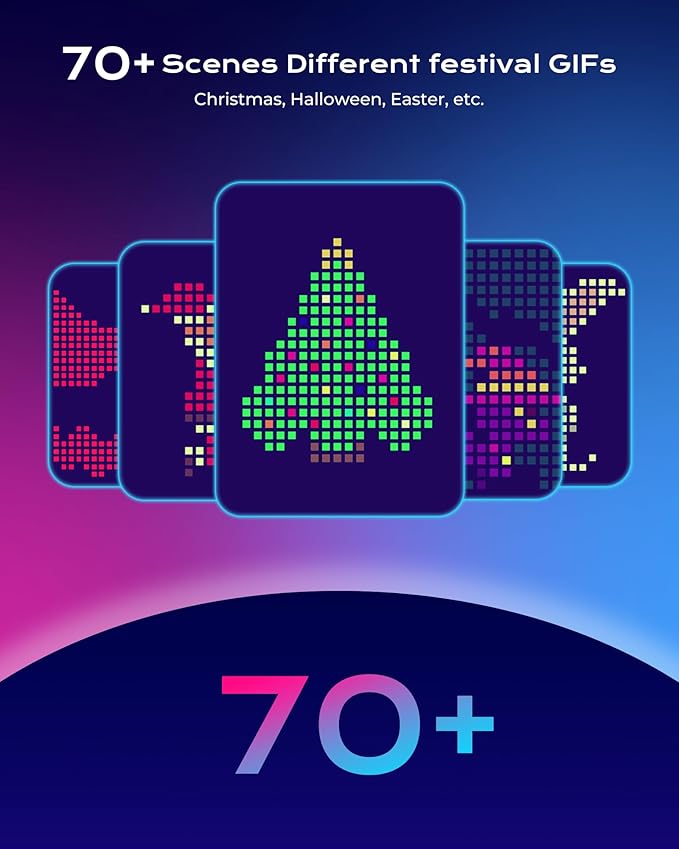 1600 RGBIC LEDs Smart Curtain Lights with DIY GIF, 6.6x6.6ft Color Changing Christmas Wall Lights with APP, IP65 Waterproof String Fairy Lights for Indoor Outdoor Bedroom Window Garage