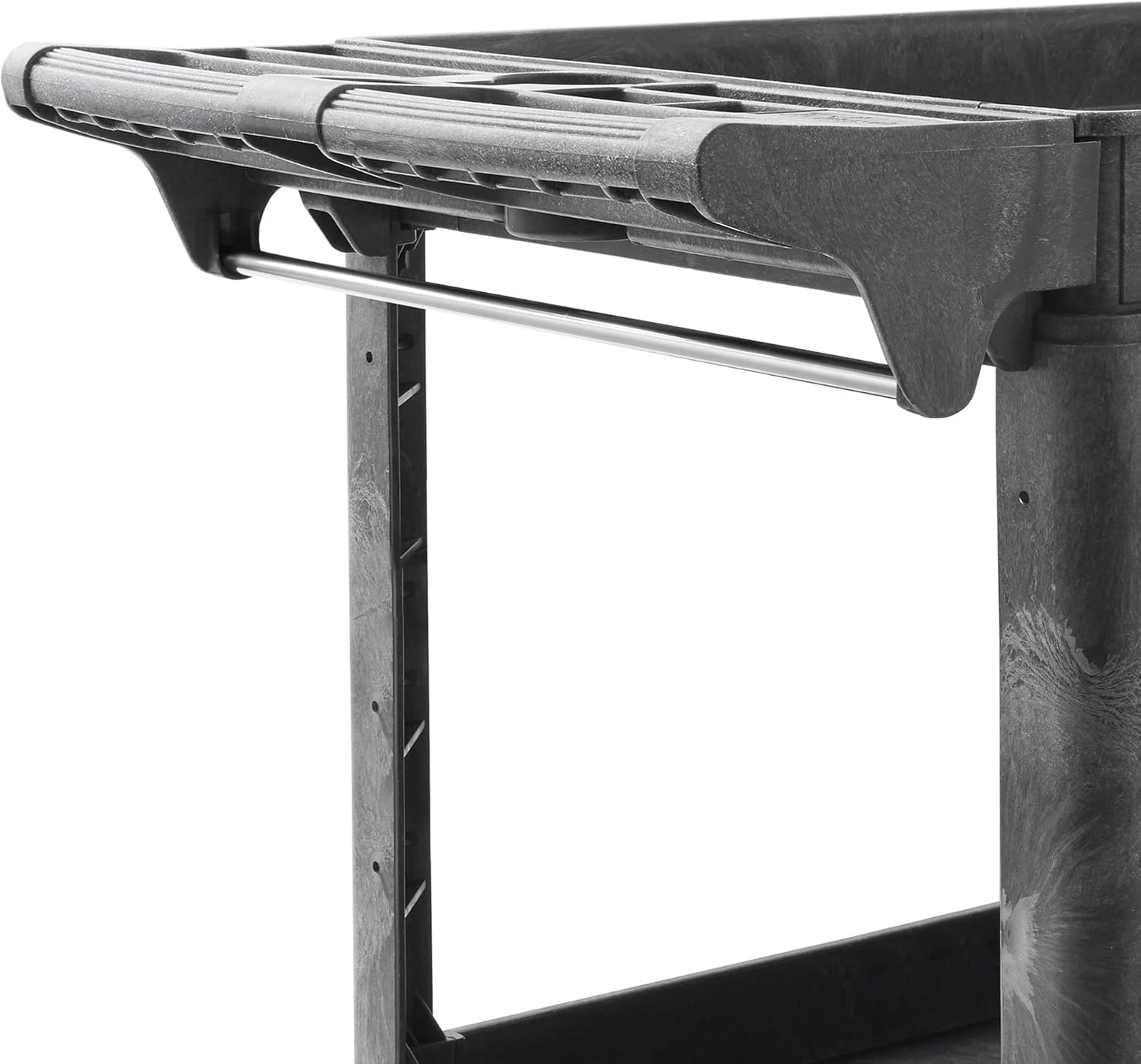 Dryser Utility Cart with Wheels, 46" x 25" Heavy Duty 550 lb. Capacity with Shelves - 2 Tier Rolling Cart with Two 5" Swivel Casters for Warehouse, Garage, Cleaning