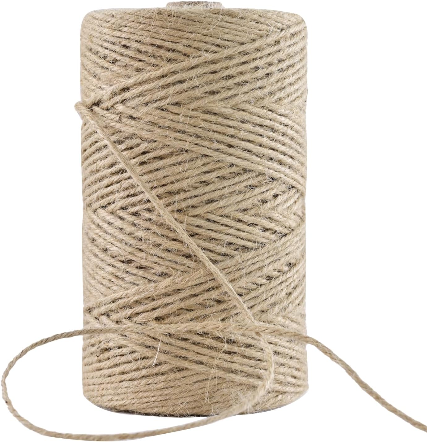 Natural Jute Twine 164 Feet Long String for Crafts Gift Wrapping Christmas Handmade Arts Decoration Packing String Home Decor （3mm * 164feet）
