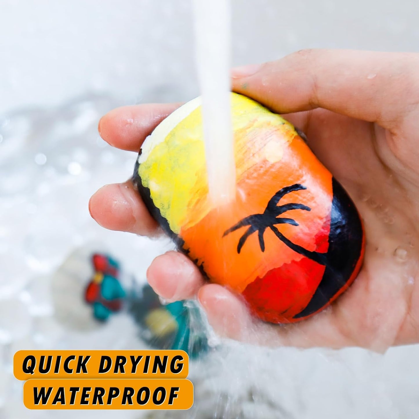 Orange Paint Markers, 36 Pack Oil-Based Waterproof Quick Dry Permanent Paint Pen Set for Rocks Painting, Wood, Fabric, Plastic, Canvas, Glass, Mugs, Metal, Tire, Stone, DIY Craft