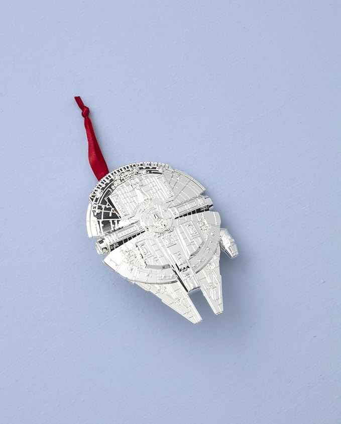 Lenox 897556 Millennium Falcon Metal Ornament, Christmas, Holiday Decorations