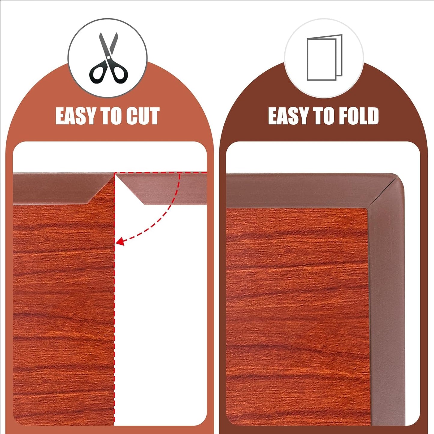Rubber Edge Trim, Flexible Self Adhesive U Shaped Edge Banding, 1"(25.4mm) U Channel Furniture(Cabinet, Drawer, Desk, Table, Counter Top) Edge Protector, Edge Guards for Woods, 20Ft, Brown