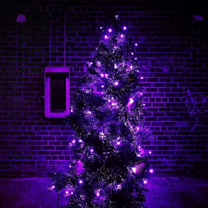 Connectable Purple String Lights, 2pack 164ft 400Led 13 Modes String Lights Plug in, Twinkle Light with Timer Indoor/Outdoor for Tree Party Halloween Decorations