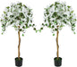 SAFEPLUS 4.5FT Bougainvillea Artificial Tree, Tall Fake Floor Plant for Indoor Outdoor Décor